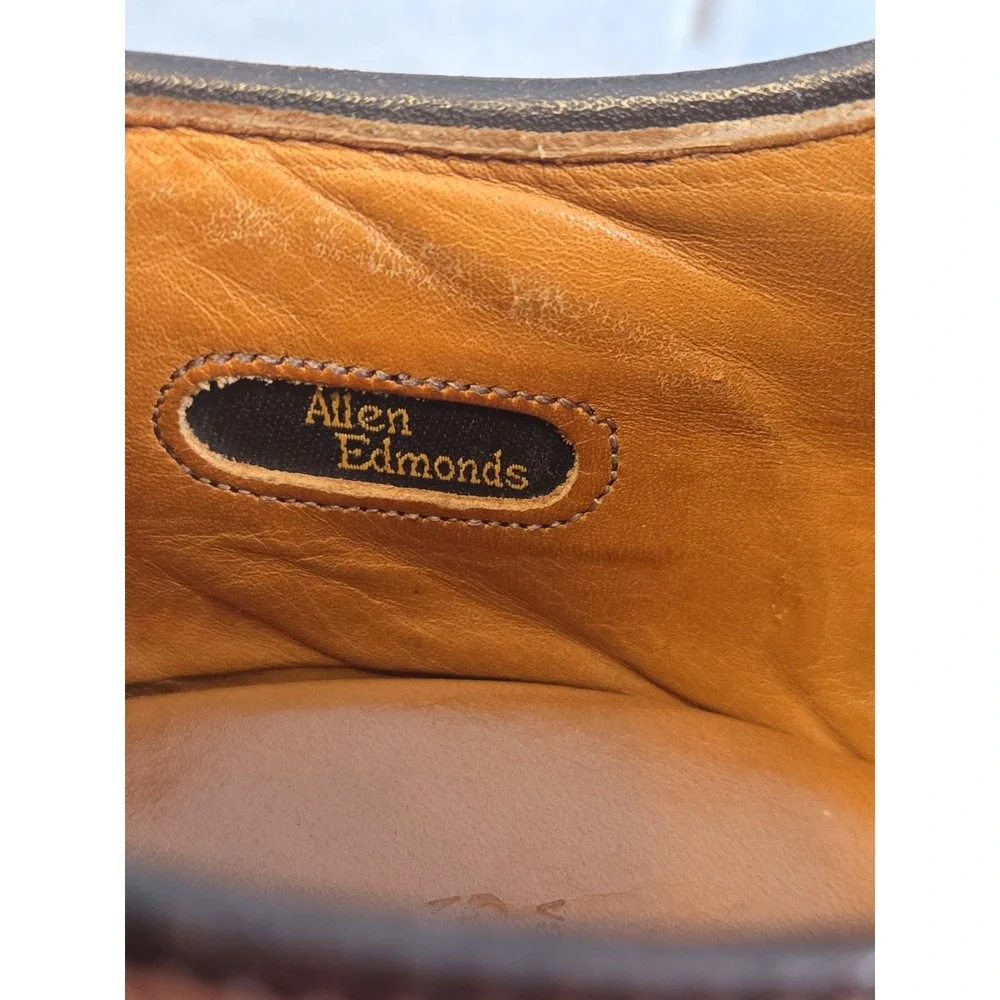 Allen Edmonds Stockbridge Mens Brown Leather Split Toe Oxford Shoes Size 9.5